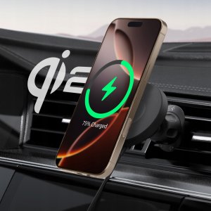 Ładowarka Spigen Spigen OneTap Pro 4 MagSafe Car Mount Charger, black - Wireless / Air Vent 6