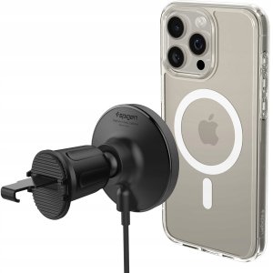 Spigen OneTap Pro 4 MagSafe Car Mount Charger, black - Wireless / AirVent Hook 3