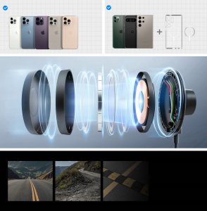 Spigen OneTap Pro 4 MagSafe Car Mount Charger, black - Wireless / AirVent Hook 8