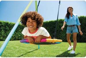 Huśtawka potrójna plac zabaw bocianie gniazdo Intex 44133 11