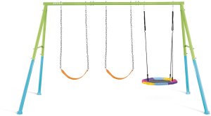 Huśtawka potrójna plac zabaw bocianie gniazdo Intex 44133 5