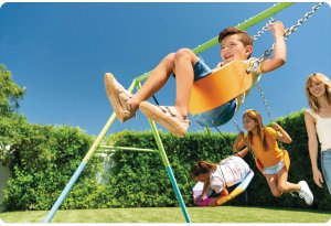 Huśtawka potrójna plac zabaw bocianie gniazdo Intex 44133 7