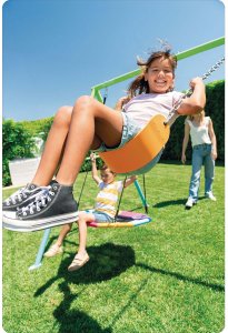 Huśtawka potrójna plac zabaw bocianie gniazdo Intex 44133 8