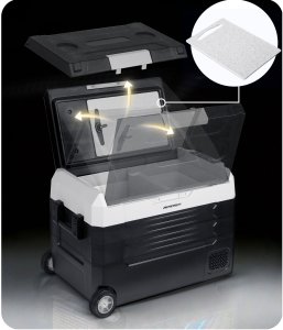 Lodówka kompresorowa turystyczna Icemax 400 Berdsen 40 litry - czarno-szara 8