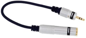 Adapter jack 3,5mm wtyk-gniazdo 6,3mm z przewodem 1