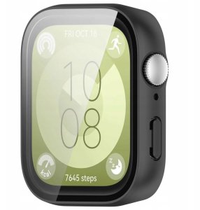 Alogy Czarne Etui 360 + Szkło Ochronne do Huawei Watch Fit 3 | 2w1 Pełna Ochrona 3