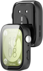 Alogy Czarne Etui 360 + Szkło Ochronne do Huawei Watch Fit 3 | 2w1 Pełna Ochrona 5