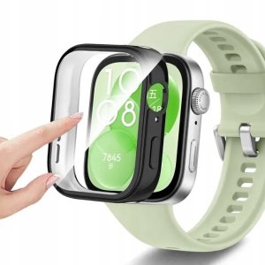 Alogy Czarne Etui 360 + Szkło Ochronne do Huawei Watch Fit 3 | 2w1 Pełna Ochrona 6