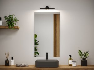 Oprawa ścienna SAVA LED nad lustro 4,2W 250lm 3000K 300mm IP44 230V czarny matowy / metal 3