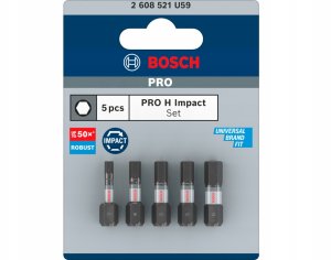 Końcówka wkręcająca PRO H Impact Set 5