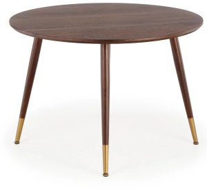 Stół okrągły DOMENICO 110x110 orzech/złoty HALMAR 2