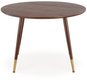 Stół okrągły DOMENICO 110x110 orzech/złoty HALMAR 3