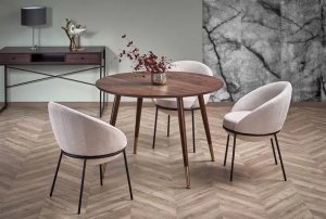 Stół okrągły DOMENICO 110x110 orzech/złoty HALMAR 10