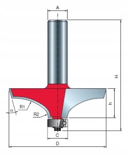 Frez 99-02712P 63,5X12,0 R30/8 15˚ 1