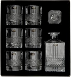 Zestaw do whisky karafka + 6 szklanek Bohemia Elegante 12