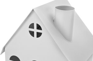 Ozdoba świąteczna domek 46 cm biały metal 7583 6