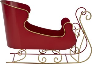 Ozdoba świąteczna Sanie Mikołaja duże czerwone 7633 3