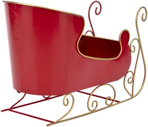 Ozdoba świąteczna Sanie Mikołaja duże czerwone 7633 4