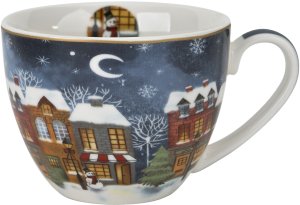 Filiżanka porcelanowa 220 ml + spodek Christmas City 3