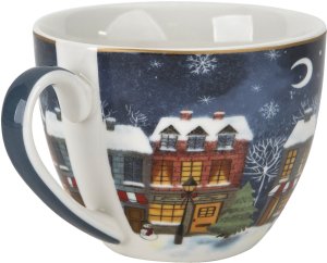 Filiżanka porcelanowa 220 ml + spodek Christmas City 6