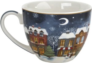 Filiżanka porcelanowa 220 ml + spodek Christmas City 7