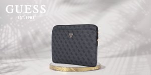 Torba Guess Sleeve 14" 4G Zipper Pocket  Triangle Logo czarny 6