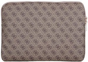 Torba Guess Sleeve 14" 4G Zipper Pocket  Triangle Logo brązowy 2