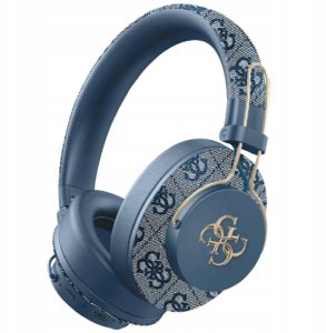 Słuchawki nauszne Guess Bluetooth ENC    Metal 4G Logo niebieski 1