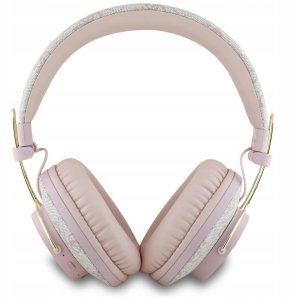 Słuchawki nauszne Guess Bluetooth ENC    Metal 4G Logo różowy 3