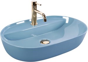 Umywalka REA Aura 61 L.Blue Shiny 1