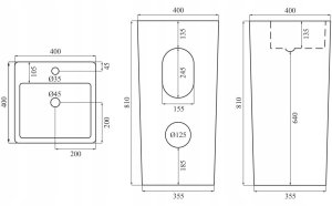 Umywalka wolnostojąca Calani Frida 4