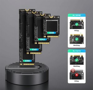 Kieszeń Zenwire Adapter SSD NVME PCIe SATA NGFF 2w1 kieszeń dysk M.2 USB 3.2 USB-C 10 Gb/s 2