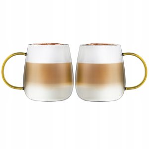 Vialli Design - Bolla zestaw dwóch szklanek z żołtym uchem 400ml 1