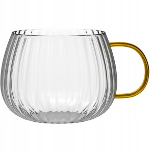 Vialli Design - Tulip zestaw dwóch szklanek z żółtym uchem 350ml 5