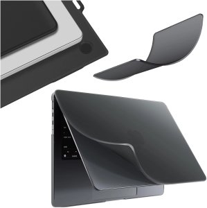 Etui ochronne do Apple Macbook Pro 14 - M1/M2/M3/M4 2021-2024 Alogy AirGuard Elastyczna obudowa bez odcisków palców Matowa Czerń 16