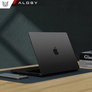 Etui ochronne do Apple Macbook Pro 14 - M1/M2/M3/M4 2021-2024 Alogy AirGuard Elastyczna obudowa bez odcisków palców Matowa Czerń 2