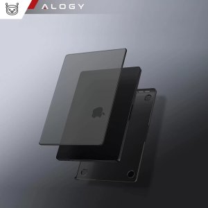 Etui ochronne do Apple Macbook Pro 14 - M1/M2/M3/M4 2021-2024 Alogy AirGuard Elastyczna obudowa bez odcisków palców Matowa Czerń 3