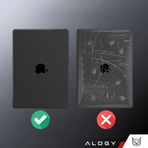 Etui ochronne do Apple Macbook Pro 14 - M1/M2/M3/M4 2021-2024 Alogy AirGuard Elastyczna obudowa bez odcisków palców Matowa Czerń 5