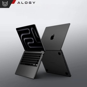 Etui ochronne do Apple Macbook Pro 14 - M1/M2/M3/M4 2021-2024 Alogy AirGuard Elastyczna obudowa bez odcisków palców Matowa Czerń 7