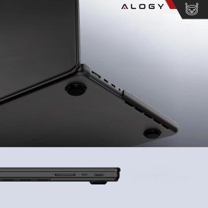 Etui ochronne do Apple Macbook Pro 14 - M1/M2/M3/M4 2021-2024 Alogy AirGuard Elastyczna obudowa bez odcisków palców Matowa Czerń 8