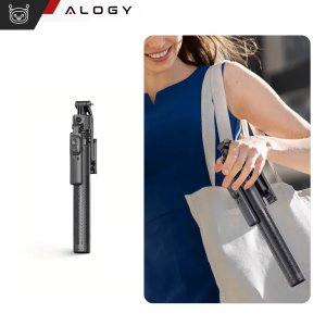 Kijek Selfie Stick Quadrapod Alogy TrackPod 2w1 z uchwytem na telefon i mocowaniem 1/4 Funkcja śledzenia twarzy  kompatybilny z iPhone Android 2