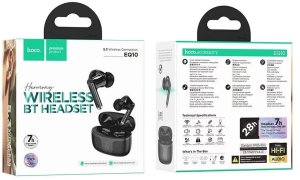 Słuchawki bezprzewodowe Bluetooth HOCO TWS EQ10 Etui ładujące Czarne 3