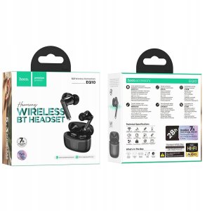 Słuchawki bezprzewodowe Bluetooth HOCO TWS EQ10 Etui ładujące Czarne 10