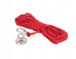 Geko Magnes neodymowy 170kg – zestaw z liną 20m i rękawicami (12) 2
