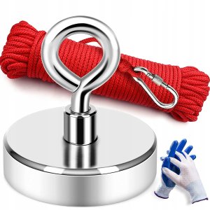 Magnes neodymowy 85kg – zestaw z liną 20m i rękawicami (16) 1