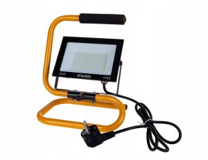 Naświetlacz LED 50W ze statywem budowlanym i przewodem – barwa biała zimna 6500K (10) 6