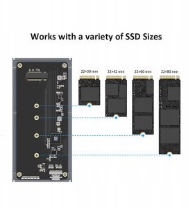 0 TB DataFlash USB4 SSD, enclosure for NVMe PCIe SSD USB4 (40 Gbit/s), compatible with Thunderbolt 3&4 and USB4 & USB-C ports, USB4 (USB-C) coaxial cable, 2'800 MB/s, USB-C 8