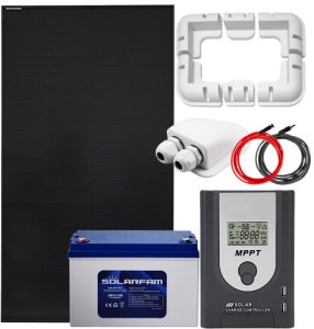 Zestaw solarny 180W 12V MPPT z akumulatorem 1