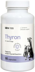 LAB-V Thyron  Wsparcie prawidłowej pracy tarczycy dla psów i kotów 90 kapsułek 1