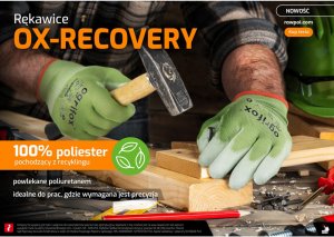 OX-RECOVERY - Rękawice ochronne  100% poliester wykonany z recyklingu (ścieg 7 2